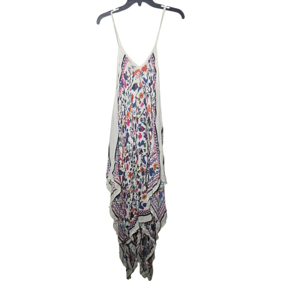 Accessory St. Multicolor Floral Paisley Asymmetrical‎ Dress O/S One Size Boho